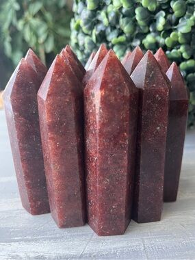 Strawberry quartz tower